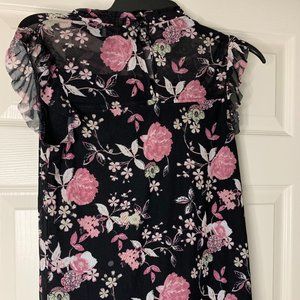Crave Fame Floral Sleeveless Detailed Top Sz-Small